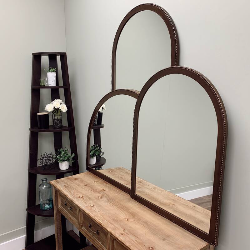 Van Buren Framed Mantel Mirror - Crescent Cathedral - 38.4x27.4