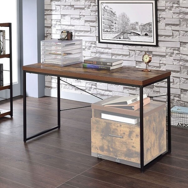 Writing Desk in Weathered Oak Black Bed Bath Beyond 35193067