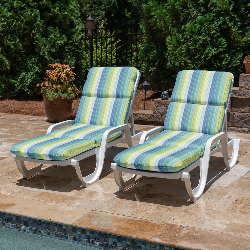 Casual Cushion Sunbrella® Fabric 1-Piece Outdoor Chaise Cushion, 22.5"W x 74"L - 22.5"W x 74"L