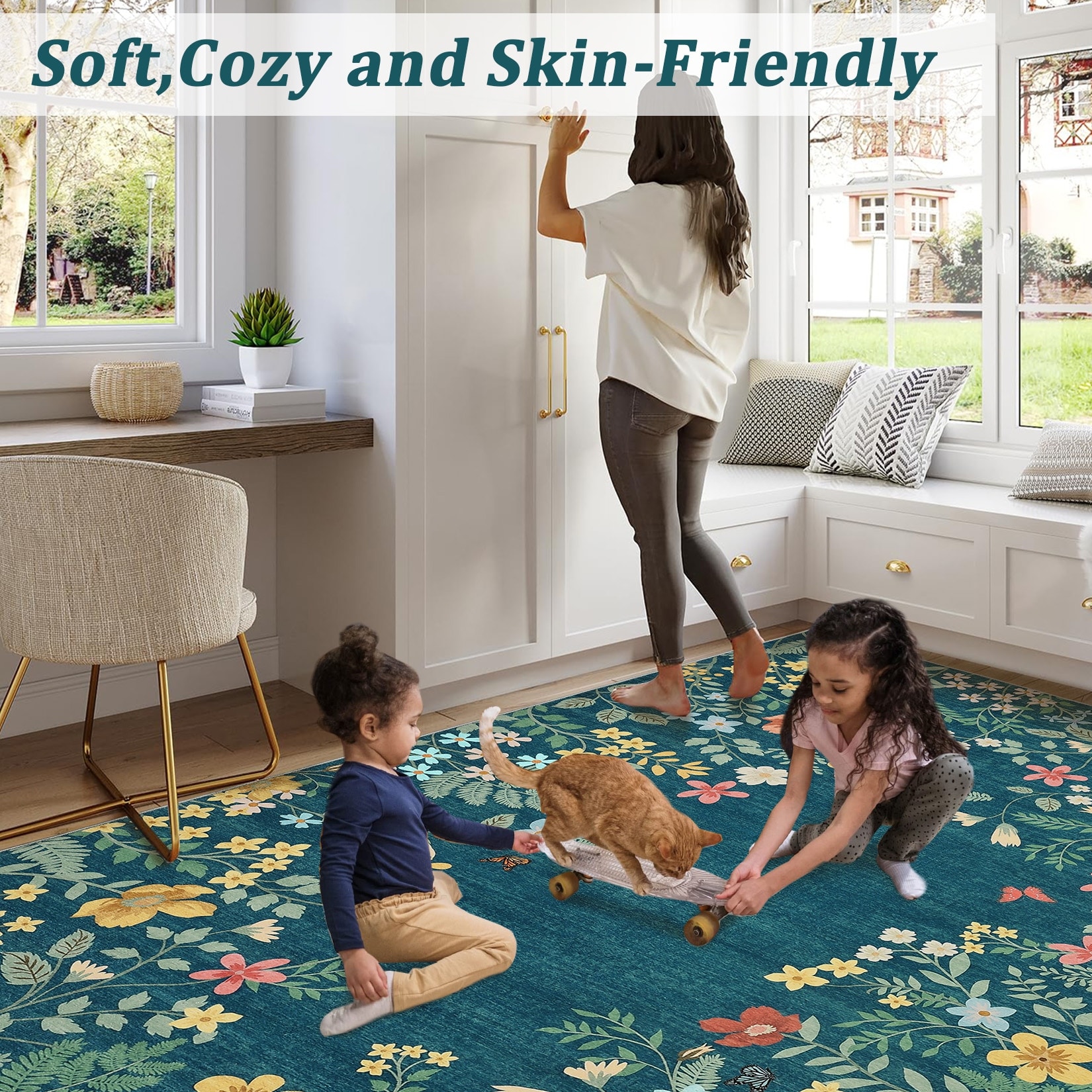 Garvee Vintage Floral Botanical Area Rugs Indoor - On Sale