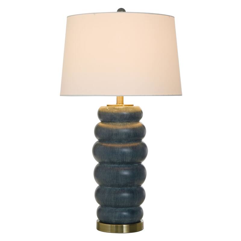Lizzie - Bubble Base Shape - White Linen Shade
