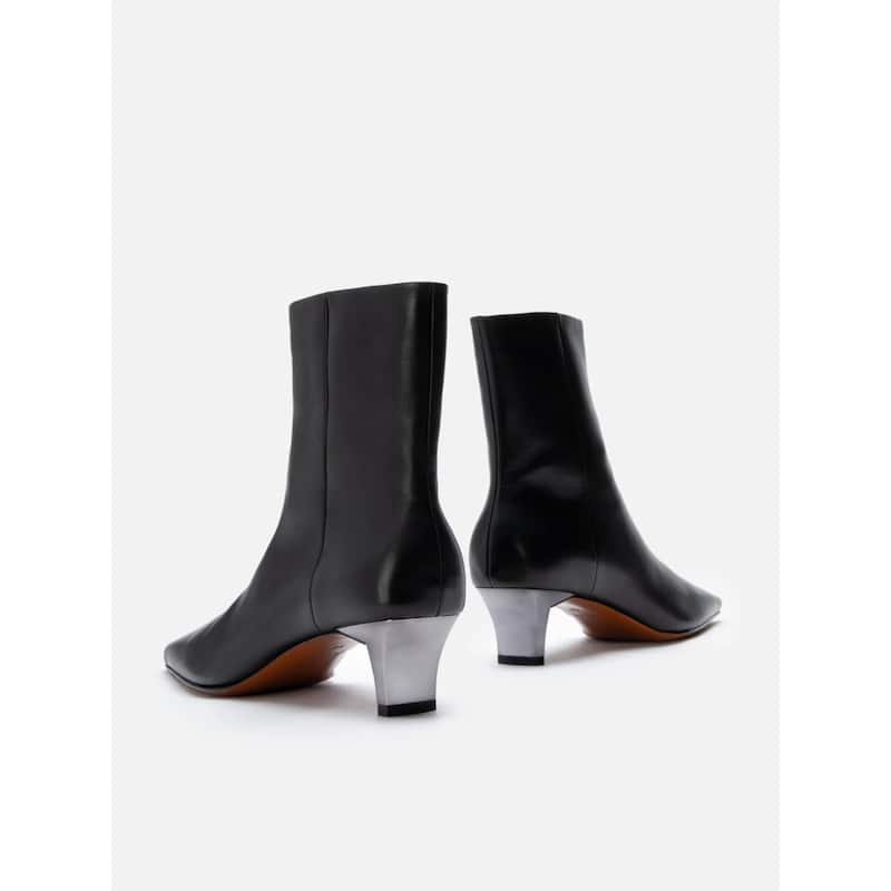 Clergerie Senna Leather Ankle Boot - 37 FR/6.5 US - Black