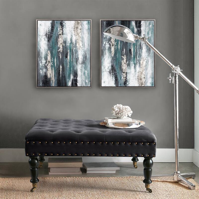 Home Soft Things Supersoft Tufted Coffee Table Ottoman - 33" x 33" x 18"