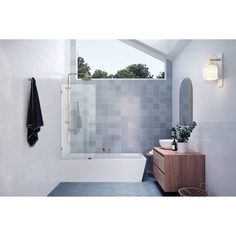 Glass Warehouse GW-BF-26 Vela 58-1/4" High x 26" Wide Shower Screen