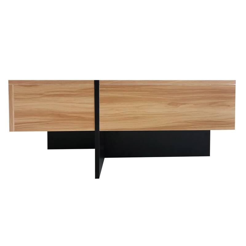 Stylish Coffee Table with 4 Storage Compartments and Extendable Sliding Top, for Living Room, 31.5 inches x 31.5 inches