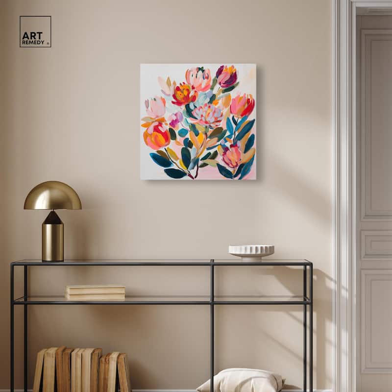 Contemporary Flora II Canvas by Art Remedy, Gallery Wrapped