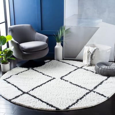 SAFAVIEH August Shag Aculina Trellis 1.26-inch Thick Rug