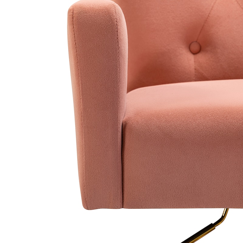 Loreto Modern Tufted Velvet Swivel chair with Adjustable Height Set of 2 by HULALA HOME
