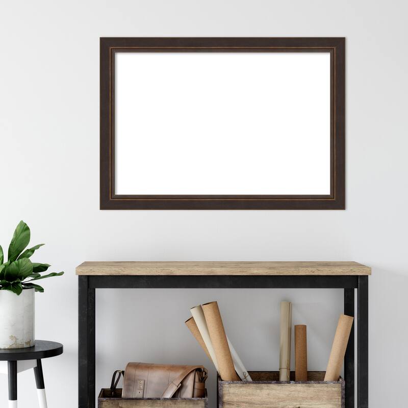 Amanti Art Lara Bronze Framed Dry Erase Magnetic Board