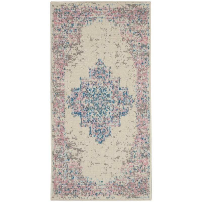 Nourison Grafix Distressed Vintage Medallion Area Rug