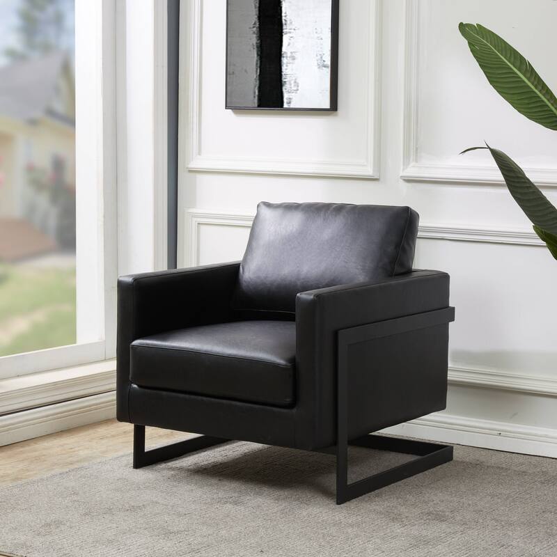 Lincoln Upholstered Velvet Single-Seater Sofa Fabric Accent Chair in Stainless Steel with Removable Cushions - 35"