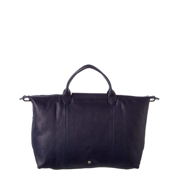 Longchamp Le Pliage Cuir Large Leather Short Handle Tote ... Longchamp Le Pliage Cuir Large Leather Short Handle Tote ...
