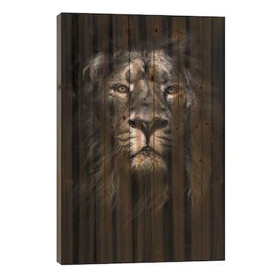 King of Kings Print On Wood by Design Fabrikken - Multi-Color