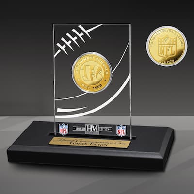 Cincinnati Bengals Gold Coin with Acrylic Display