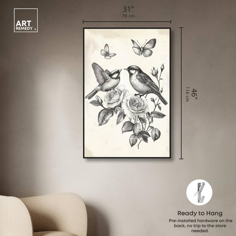Perched Pair II Canvas by Art Remedy