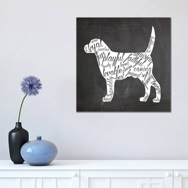 iCanvas "Dog Vocabulary" by Erin Clark Canvas Print - 18x18x1.5