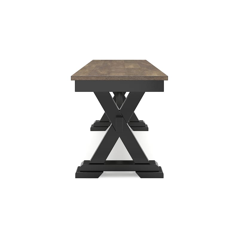 Signature Design by Ashley Wildenauer Brown/Black 50" Dining Bench - 48" W x 16" D x 19.25" H