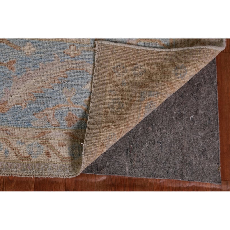 Hand Knotted Oriental 100% Wool Carpet Transitional All-Over Greys & Charcoal Oushak Area Rug - 11' 8'' X 9' 0''