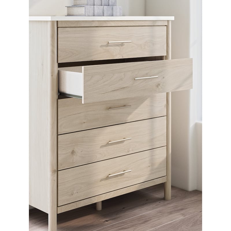 Signature Design by Ashley Cadmori Beige/White Chest of Drawers