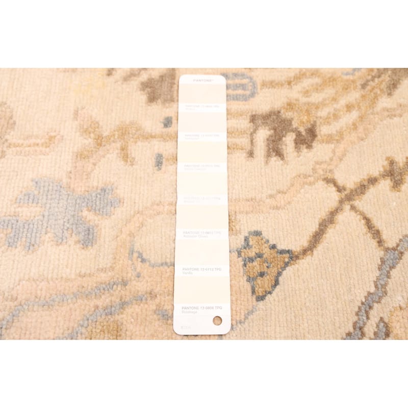 ECARPETGALLERY Hand-knotted Finest Oushak Cream Wool Rug - 7'10 x 9'11