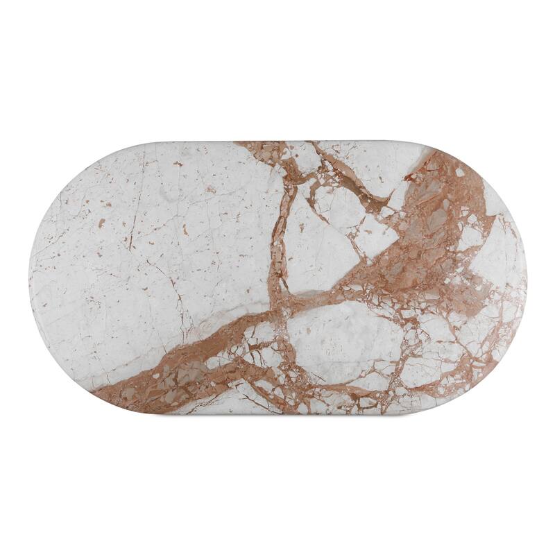 NADAAL STUDIOS Norex Sartoria Dining Table for 6, Oval Black Granite Top, Jute-Wrapped Mango Wood Base, Black Granite