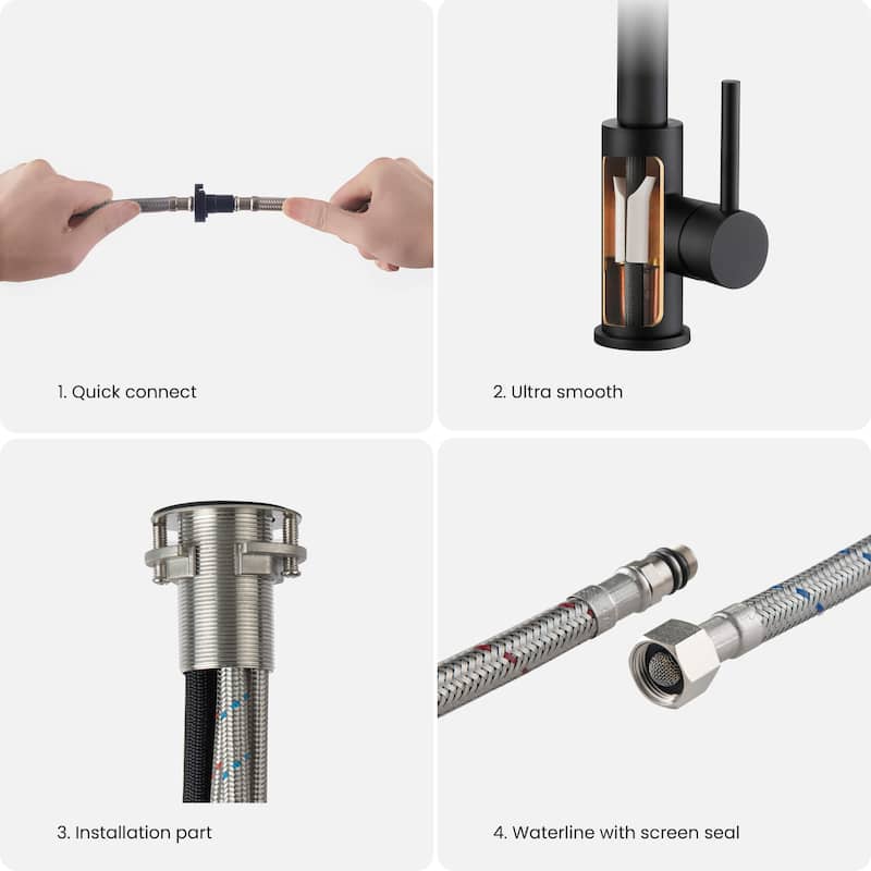 Single Handle Pull Down Kitchen Faucet