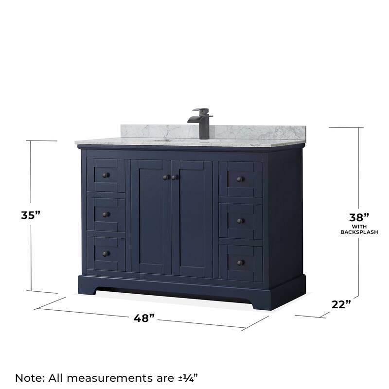 Wyndham Collection Avery 48" Free Standing Single Basin Vanity Set