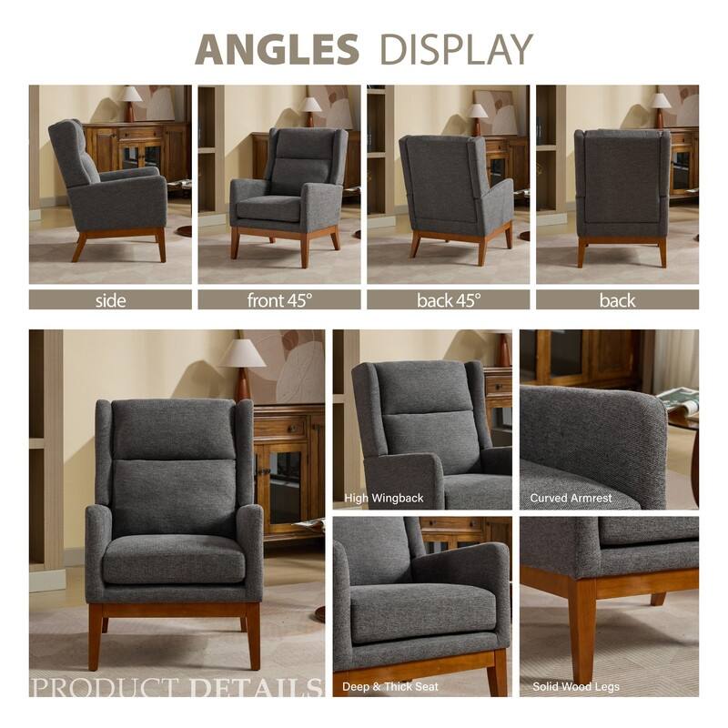 Modern Accent Chair,Polyester Blend Single Lounge Sofa Chair
