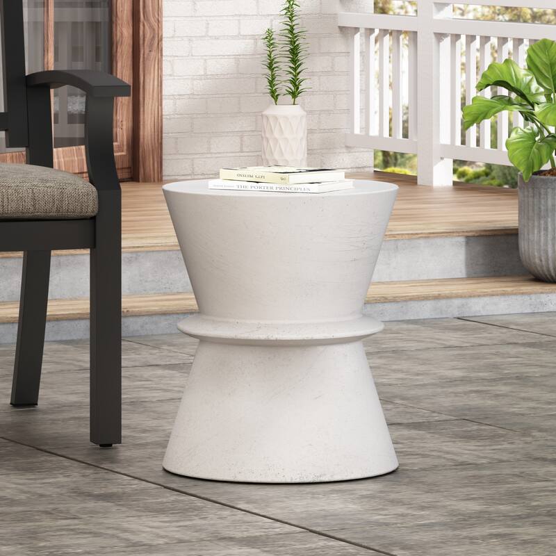Outdoor LightWeight Concrete Side Table - 17.64