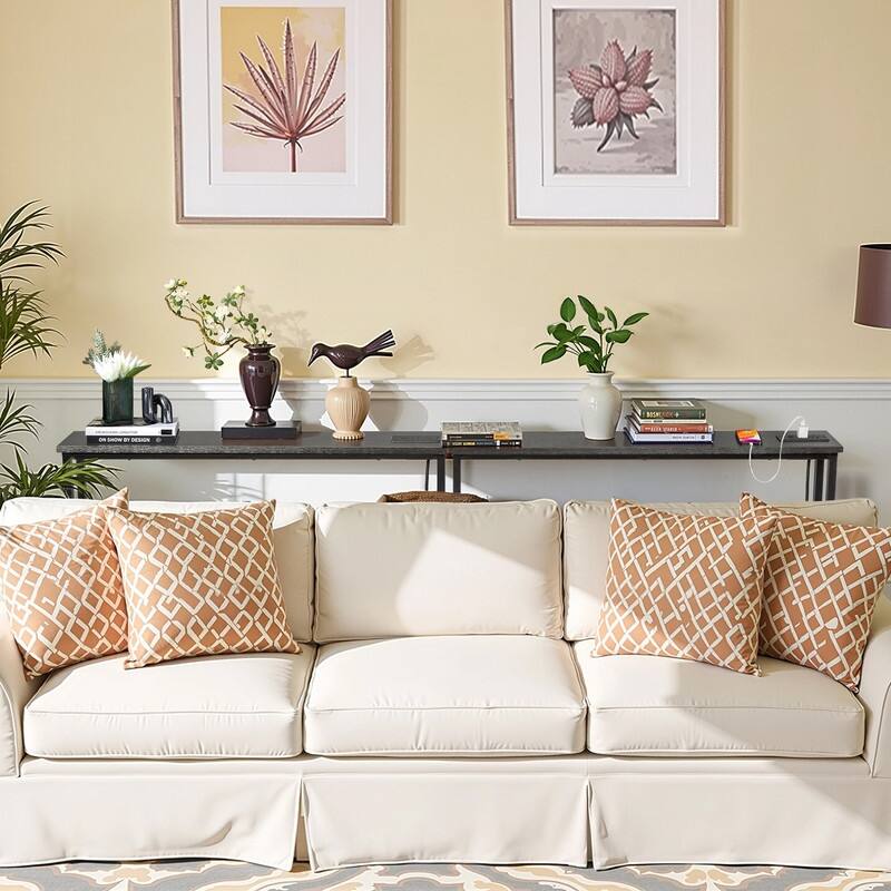 2-piece Set Triamine + Iron 200 * 15 * 79cm with Power Strip Foyer Table