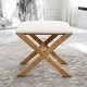 preview thumbnail 4 of 4, Uttermost St. Tropez Rattan Small Bench - 19 W X 18 H X 15.75 D (in)