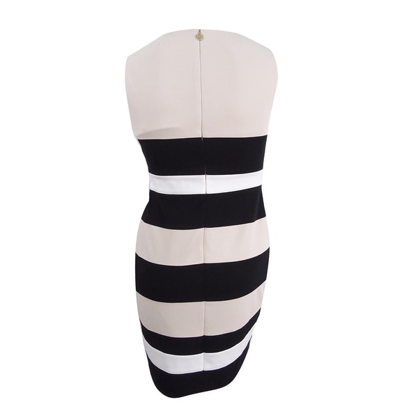 tommy hilfiger striped scuba sheath dress