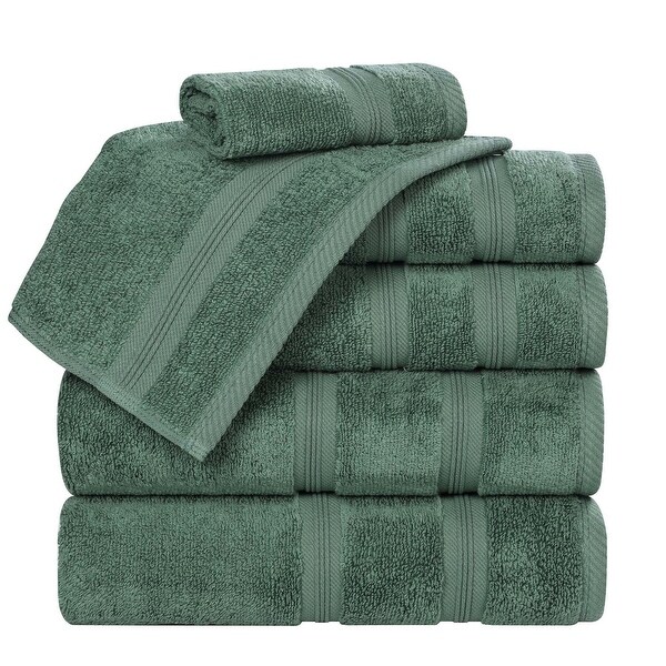 Superior Smart Dry Zero Twist Cotton 6-Piece Assorted Towel Set