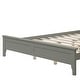 preview thumbnail 6 of 6, Modern Classic Queen Size Platform Bed with Headboard, Pine Solid Wooden Bed with Support Legs, Grey