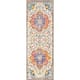 Hal Vintage Boho Traditional Pink Medallion Area Rug