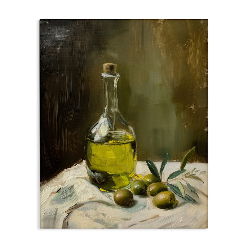 Stupell Olive Oil Still Life Canvas Wall Art Design By Arlington Prints - 16 x 20