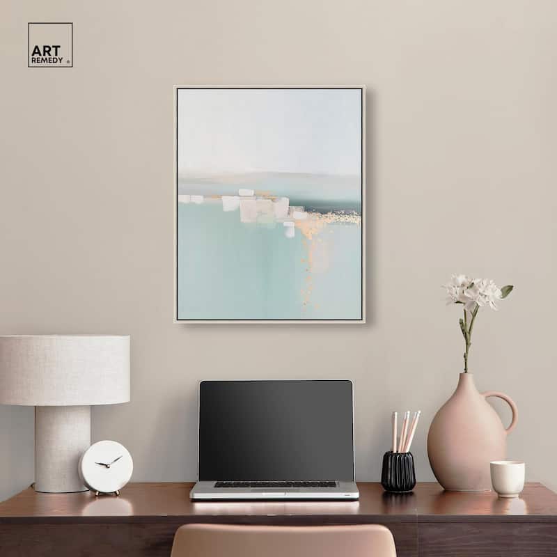 Shimmering Calm Canvas by Art Remedy