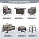 preview thumbnail 82 of 104, Gymojoy Outdoor Fire Pit Conversation Set, Patio Furniture with Cushions