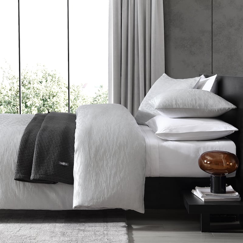Vera Wang Illusion Grey Duvet Cover Set