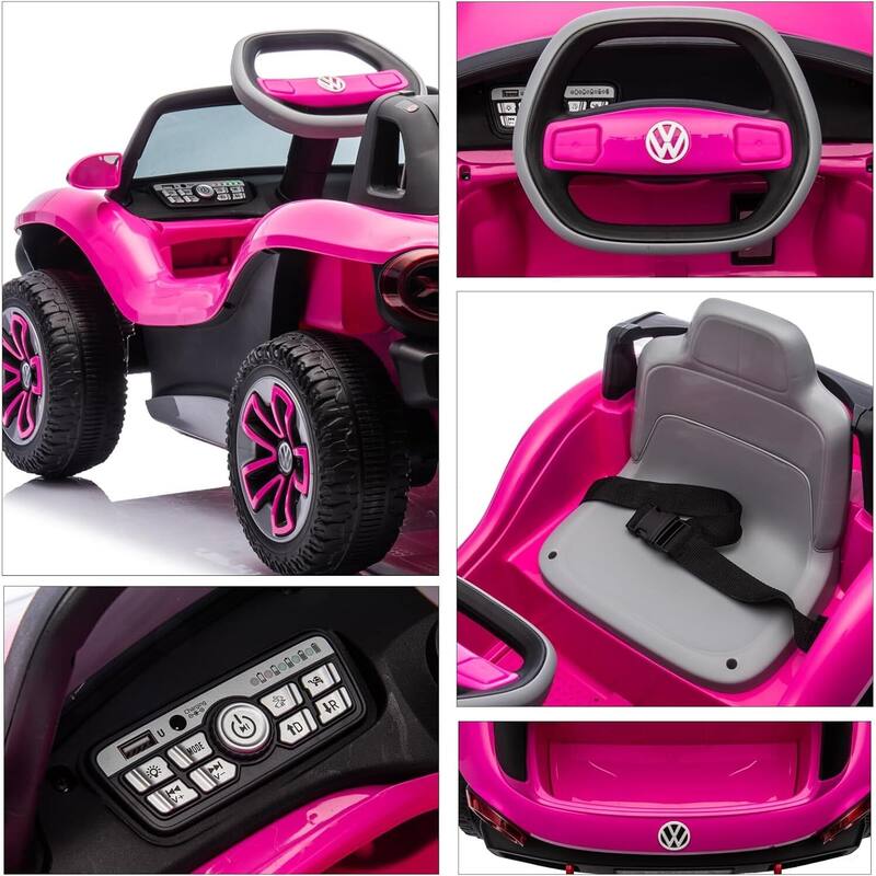 Licensed Volkswagen Kids Electric 12V Ride-On Car with Remote Control