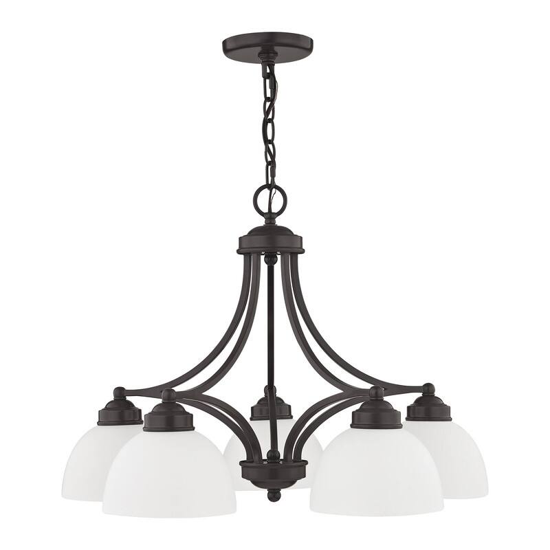 Livex Lighting 5-light English Bronze Chandelier, 4225-92 - 25" DIA 18" H