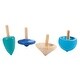 preview thumbnail 4 of 7, PlanToys Wooden Mini Spinning Tops - Blue