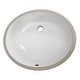 preview thumbnail 2 of 1, Fine Fixtures White Oval Ceramic Undermount Sink - 15" x 12" - 15" x 12"