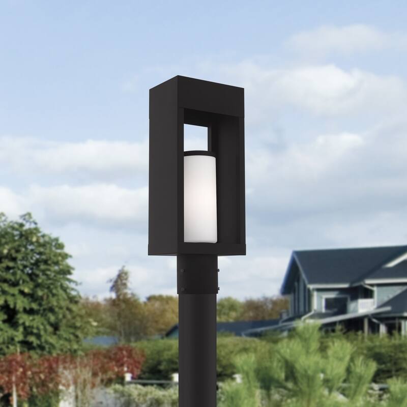 Livex Lighting Bleecker Single Light 17" Tall Outdoor Single Head Post
