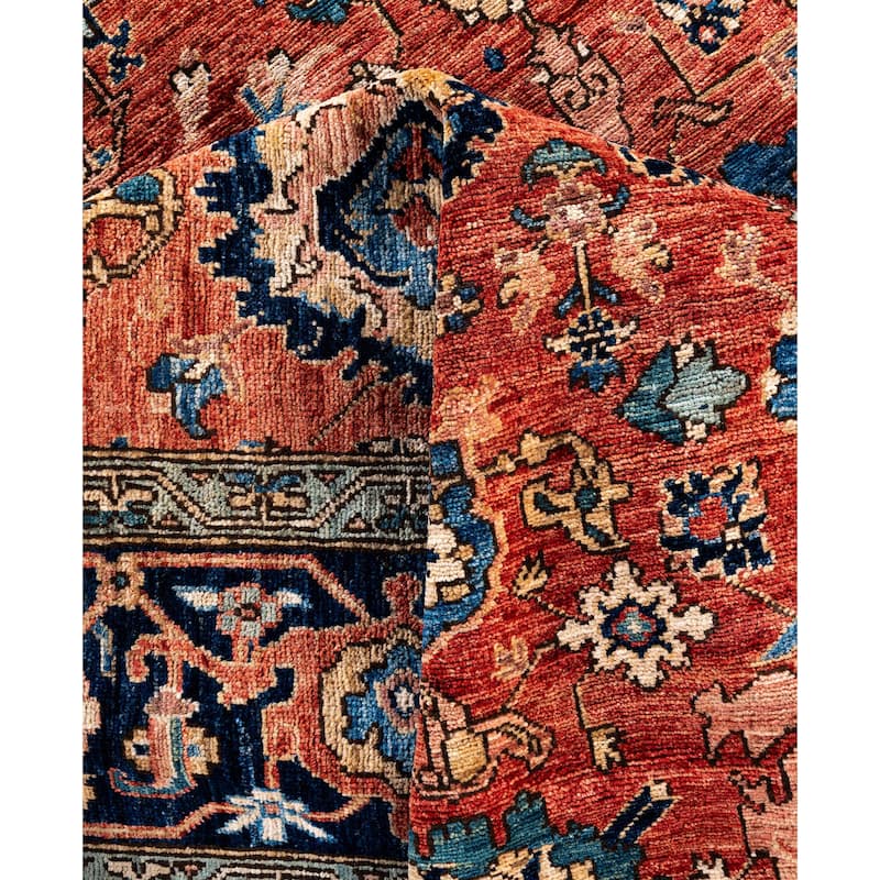 Serapi One-of-a-Kind Hand-Knotted Area Rug - Orange - 8' 0" x 10' 1"