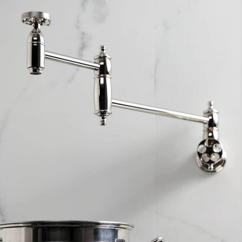 Wendell Two-Handle 1-Hole Wall Mount Pot Filler Faucet