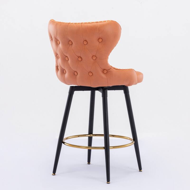 Solid Wood Velvet Upholstered Dining Chair with Golden Stainless Steel Plating Legs,Nailhead Trim,Set of 2,Gray and Gold