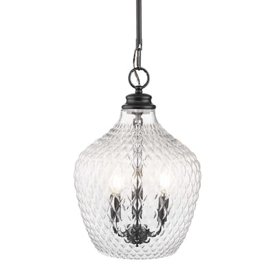 Golden Lighting 1088-3P CLR Adeline 3 Light 12" Wide Pendant