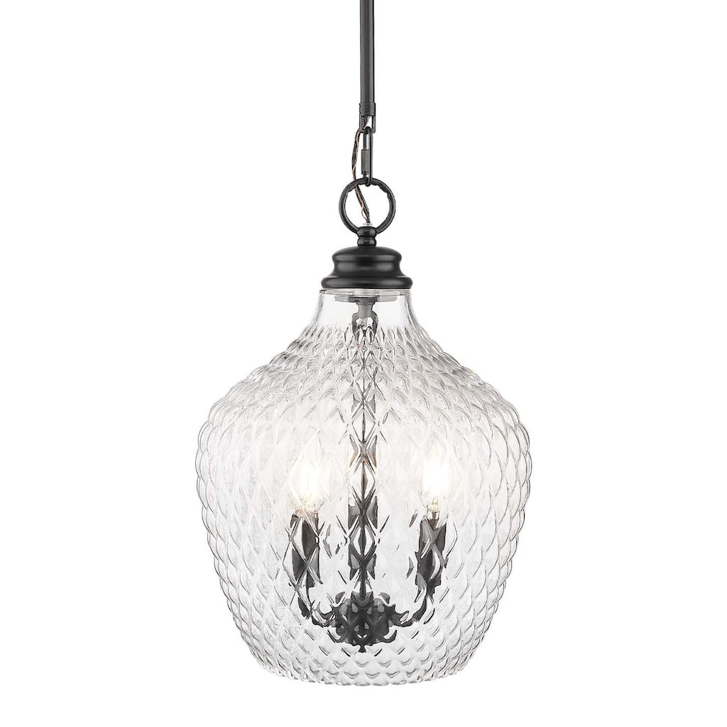 Golden Lighting 1088-3P CLR Adeline 3 Light 12" Wide Pendant