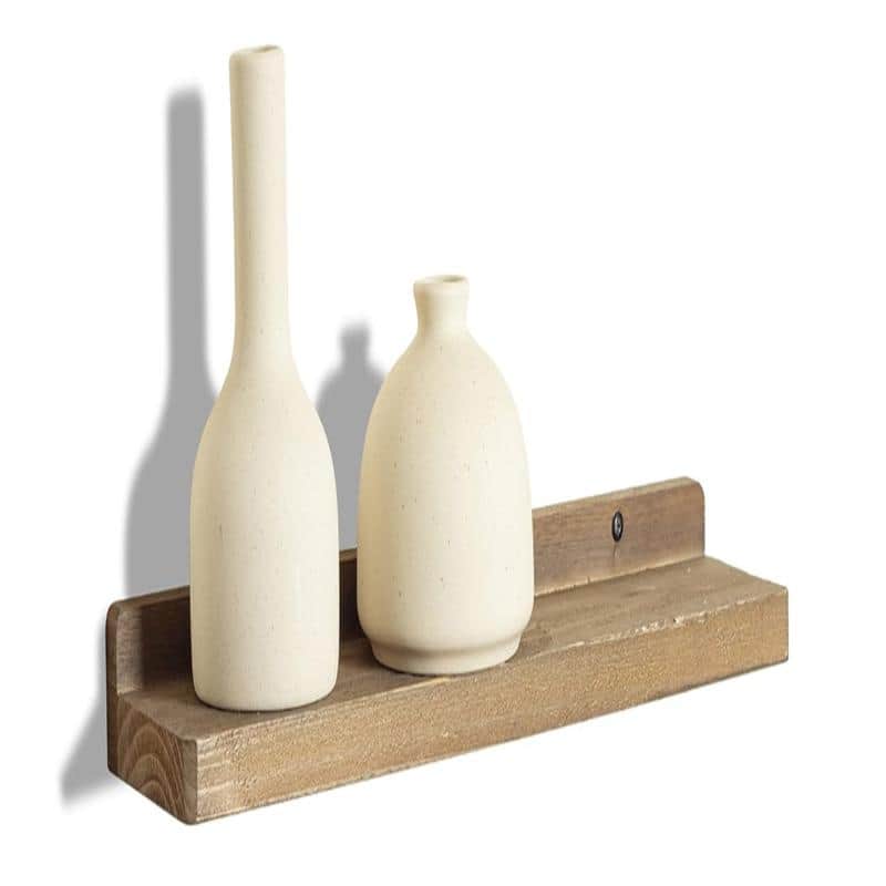 Floating Shelves for Wall Set of 2 Wood 16Inch Wall Shelf - 4"D x 16"W x 1.5"H